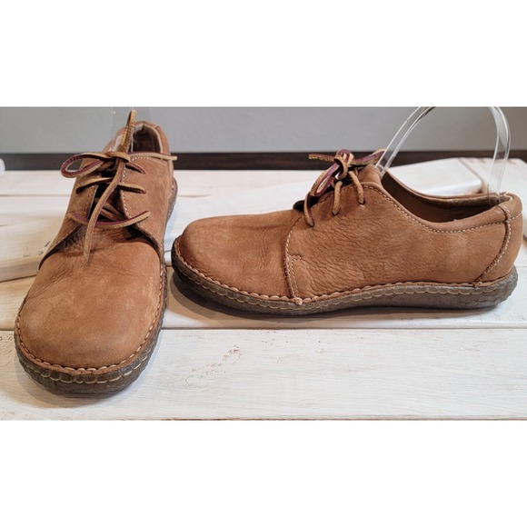 Canyon River Blues‎ Hana sz 8 M Lace Up Comfort Shoes Oxfords Tan Brown Leather - Picture 1 of 12